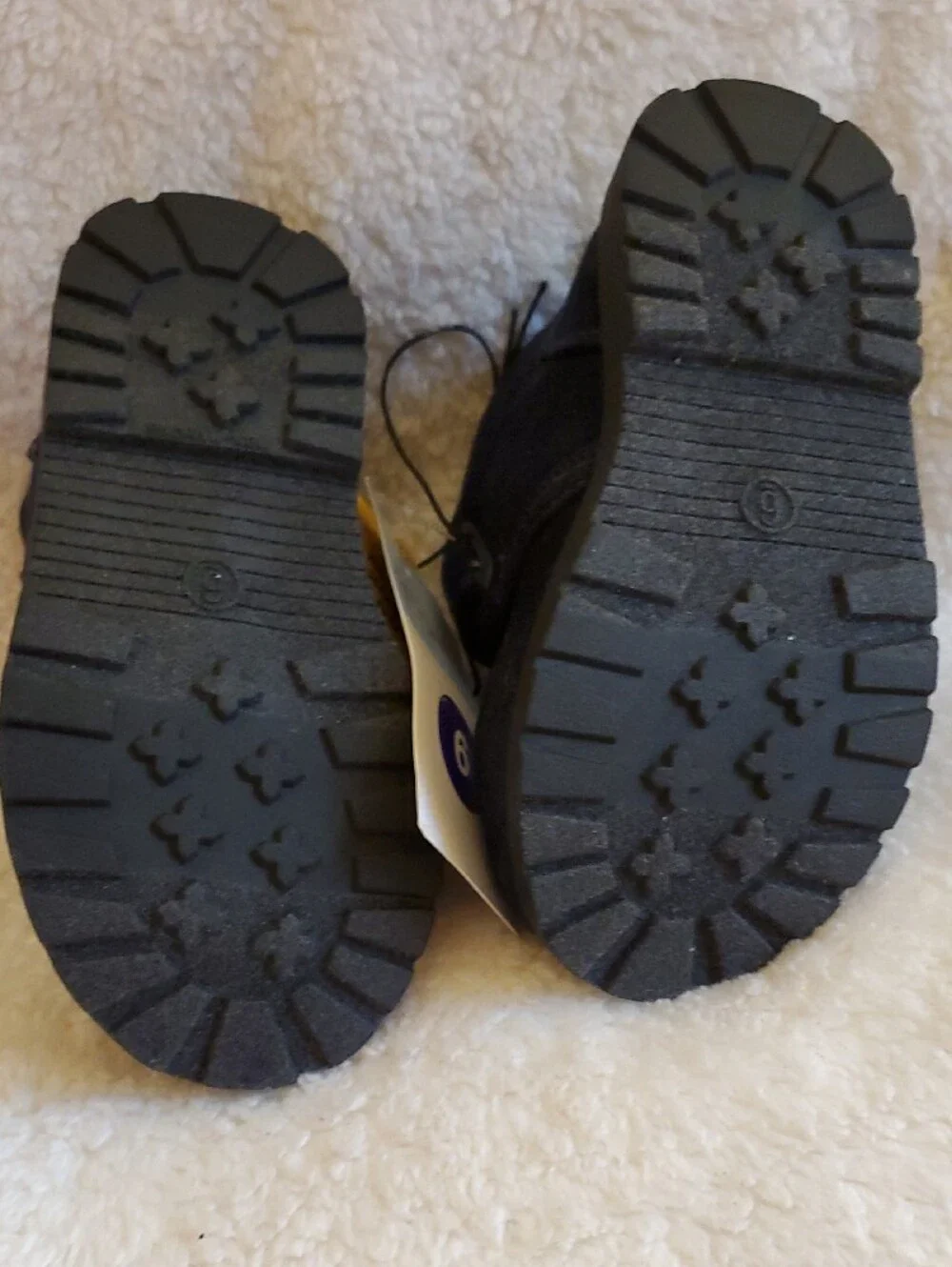 Cat & Jack Navy Magnus Toddler Boots Faux Sherpa Lined Hook & Loop Size 6 NWT